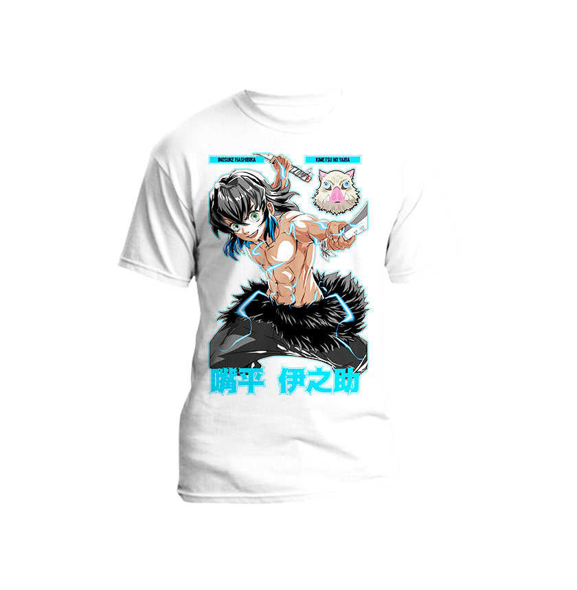 Demon Anime - Inosuke Unmasked Short Sleeve