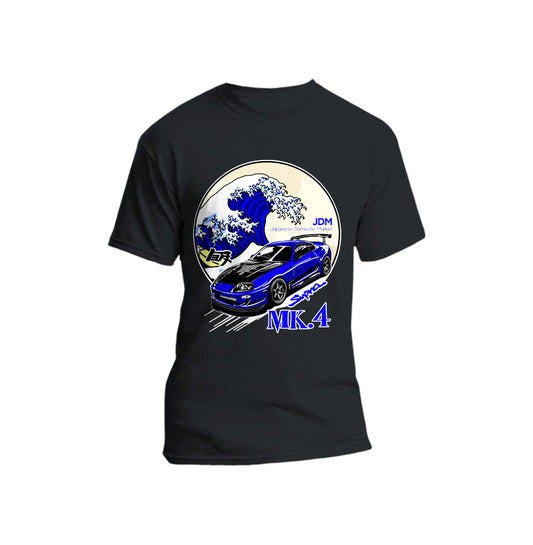 Cars - Supra Blue JDM Wave Short Sleeve