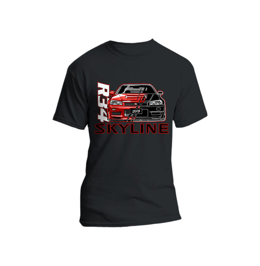 Cars - Skyline R34 Red Short Sleeve