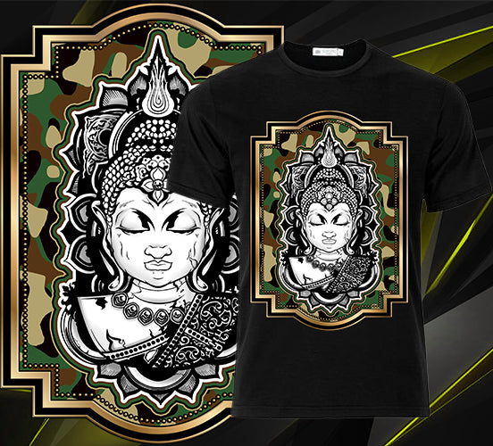 Custom - Buddah Camo Short Sleeve