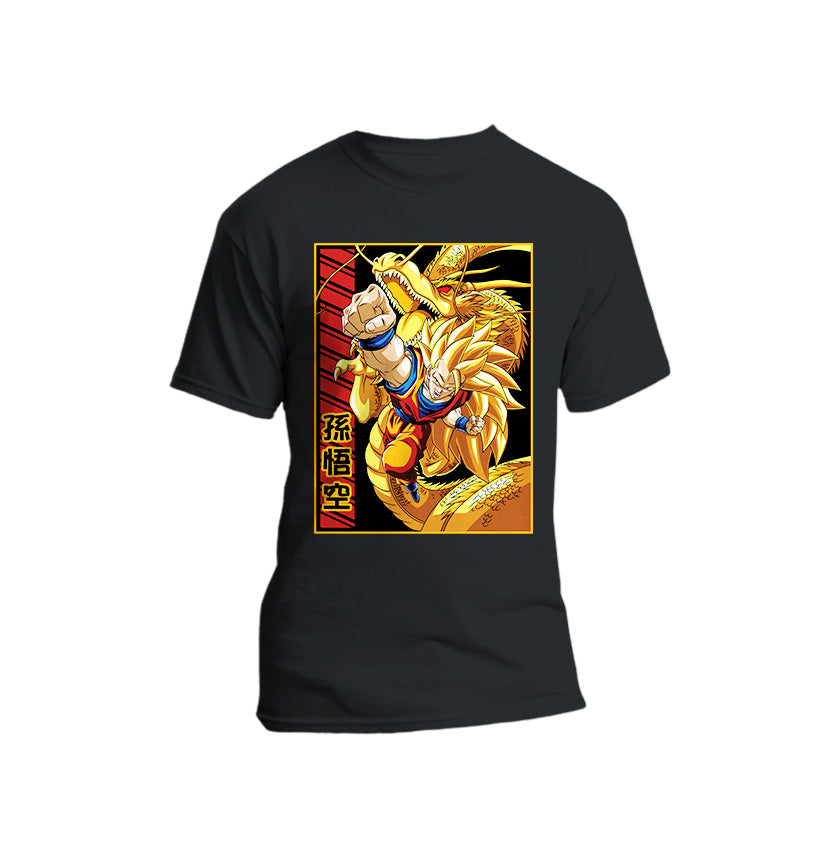 Dragon Anime - Goku Gold Dragon Short Sleeve