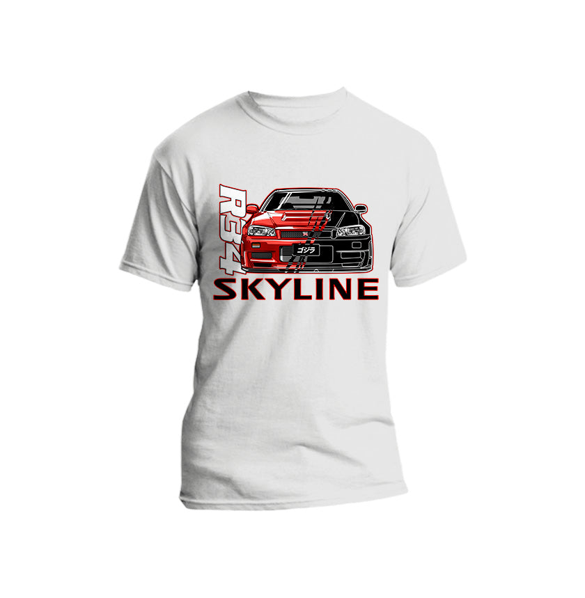 Cars - Skyline R34 Red Short Sleeve