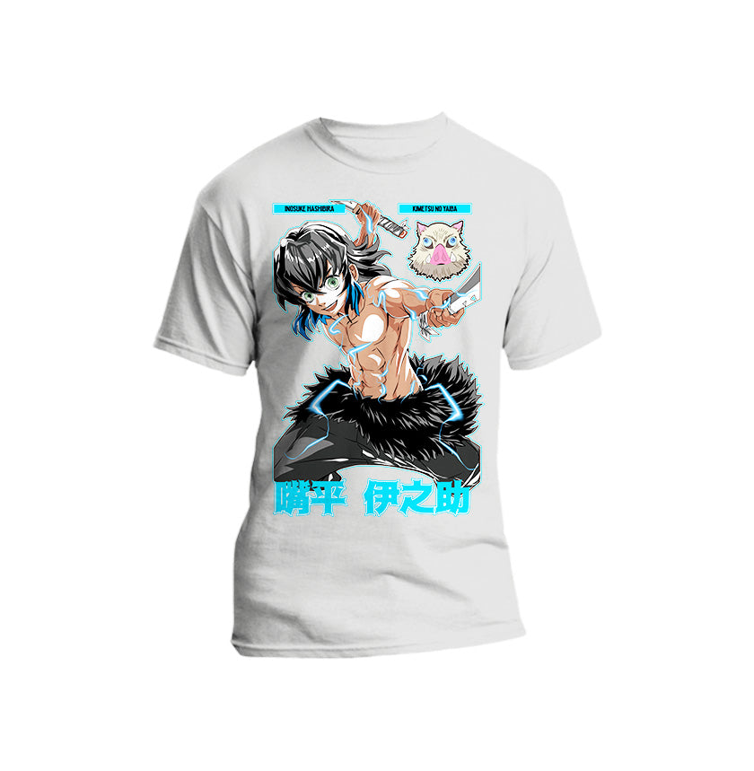 Demon Anime - Inosuke Unmasked Short Sleeve