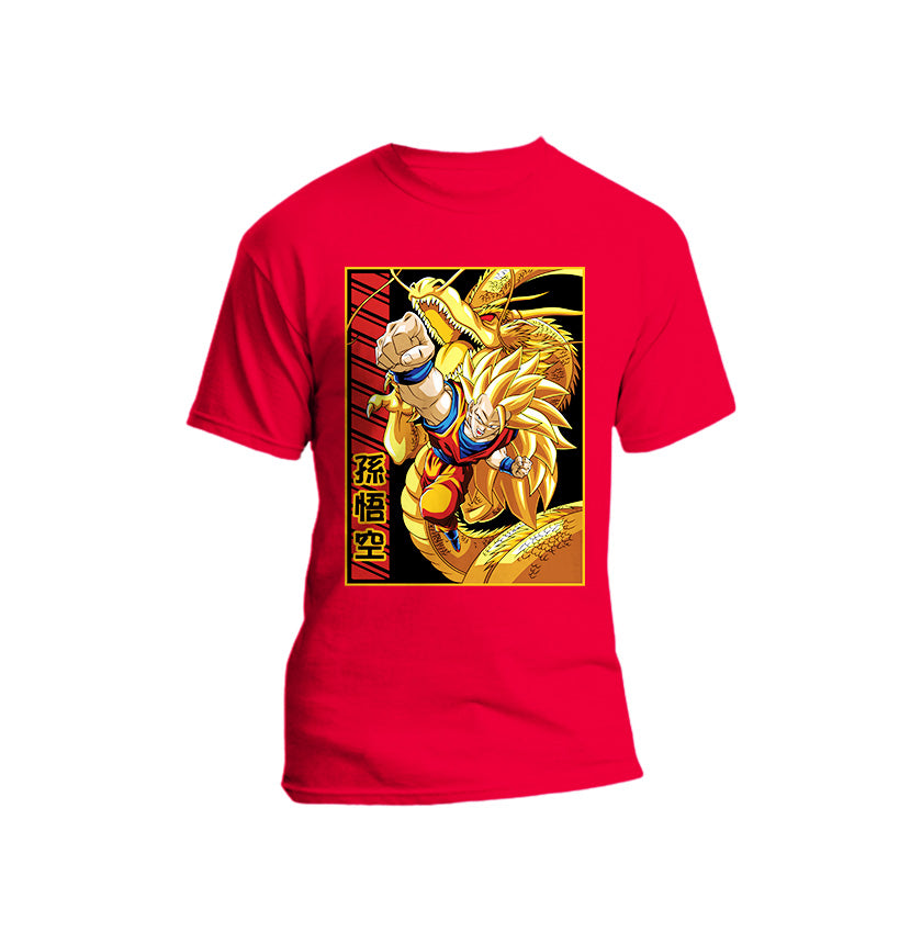 Dragon Anime - Goku Gold Dragon Short Sleeve