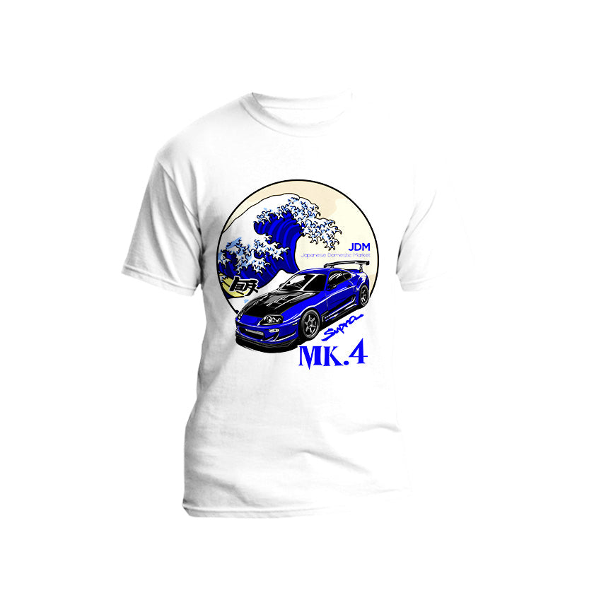 Cars - Supra Blue JDM Wave Short Sleeve