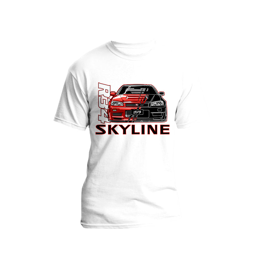 Cars - Skyline R34 Red Short Sleeve